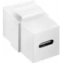 Goobay Keystone-Modul USB-C™-Buchse, USB 3.2 Gen 2 (10 Gbit/s), Weiß (61262)