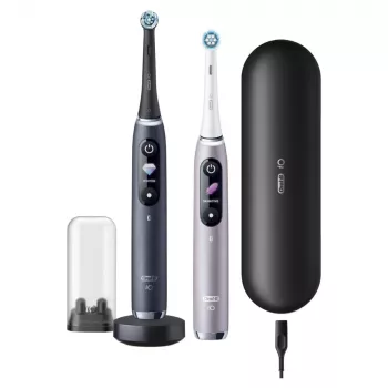 Zahnbürste Oral-B iO Series 9 Duo 2 Stück Schwarz Onyx/Rosenquarz