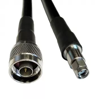 Kabelis LMR-400, 10m ilgio, N-male į RP-SMA-male