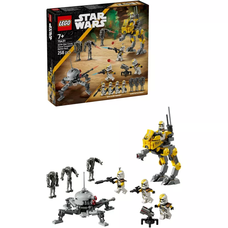 LEGO Star Wars Set 327th Star Corps Clone Troopers Battle 75431 — 258 Teile, 7 Minifiguren, Alter 7+