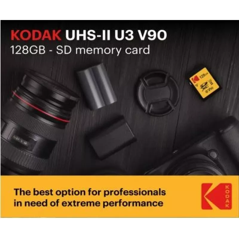 Speicherkarte Kodak EKMSD256GUHS2V2K SDXC UHS-II 256 GB Lesen 300 MB/s Schreiben 270 MB/s U3 V90 Klasse 10