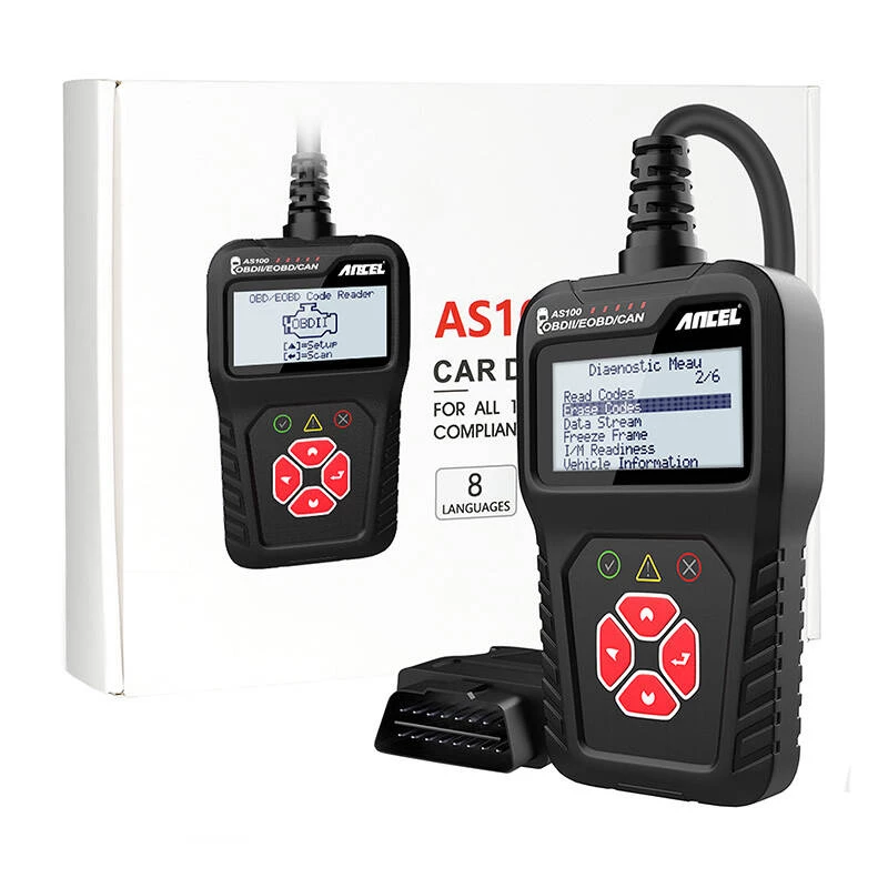 OBD2-Diagnosegerät Ancel AS100/AC100, Multi-Protokoll-Unterstützung, kompakte Handheld-Ausführung