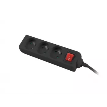 Lanberg PS1-03E-0150-BK Verlängerungskabel (1,5 m, Schwarz)