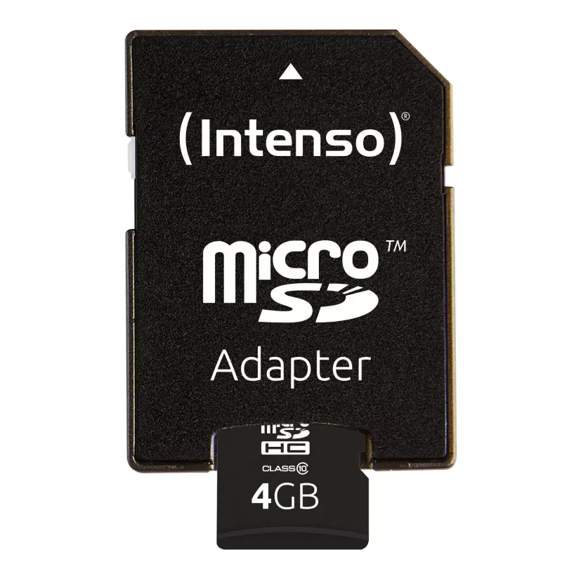 MEMORY MICRO SDHC 4GB C10/W/ADAPTER 3413450 INTENSO
