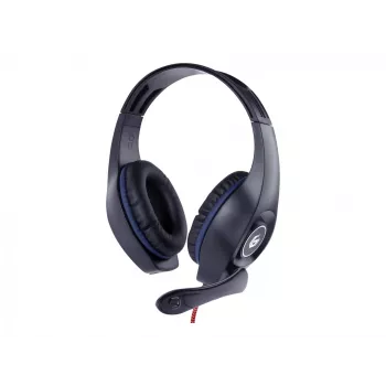 Kabelgebundenes Gaming-Headset GEMBIRD GHS-05-B, ohrumschließend, 20–20000 Hz, 2 m Kabel, 250 g, schwarz/blau