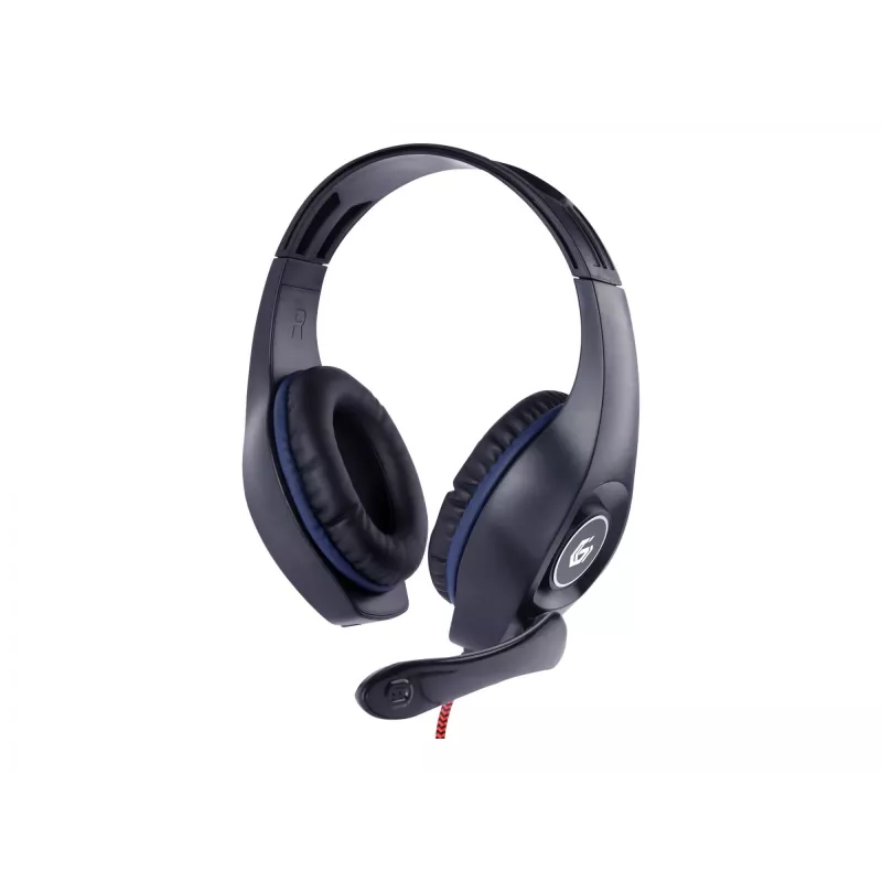 Kabelgebundenes Gaming-Headset GEMBIRD GHS-05-B, ohrumschließend, 20–20000 Hz, 2 m Kabel, 250 g, schwarz/blau