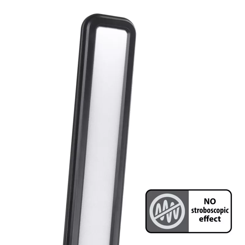 LED-Tischlampe MACLEAN MCE614B — dimmbar, klappbarer verstellbarer Arm, 9W, 3000K/4500K/6500K, schwarz