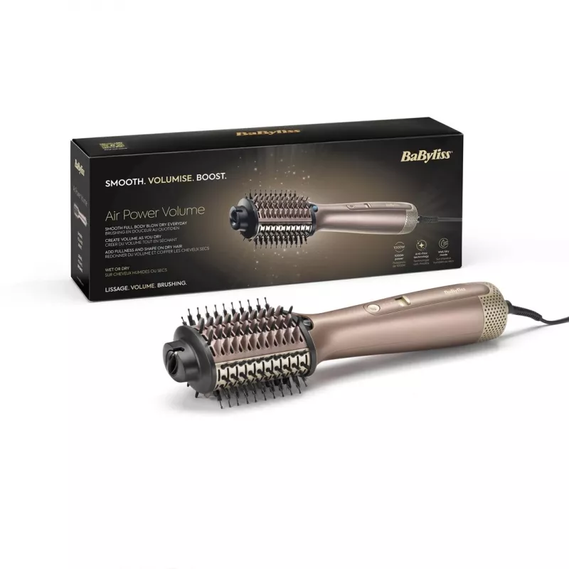 BaByliss AS95E Air Leistung Volume Heißluftbürste Champagne 1000 W