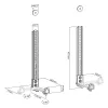 Maclean MC-914 Universal-Soundbar-Halterung Lautsprecherhalterung zur Montage unter dem Fernseher bis 15 kg VESA platzsparend