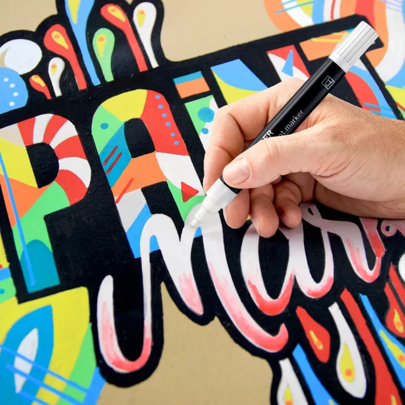 Marker-Set Staedtler Lumocolor 6 Pastellfarben — Acryltinte, Sortiment mit 6 Pastelltönen