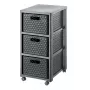 Aufbewahrungseinheit mit Schubladen Rotho Country 3 Schubladen Anthrazit Polypropylen 325×375×712 mm mit Rollen