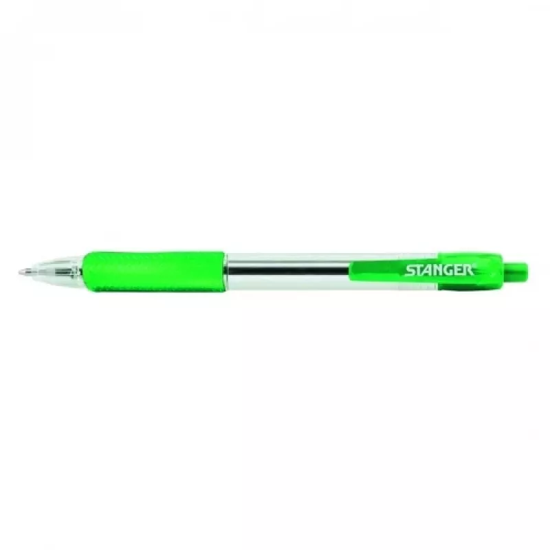 STANGER Kugelschreiber 1.0 Softgrip einziehbar, grün, 1 Stk. 18000300041