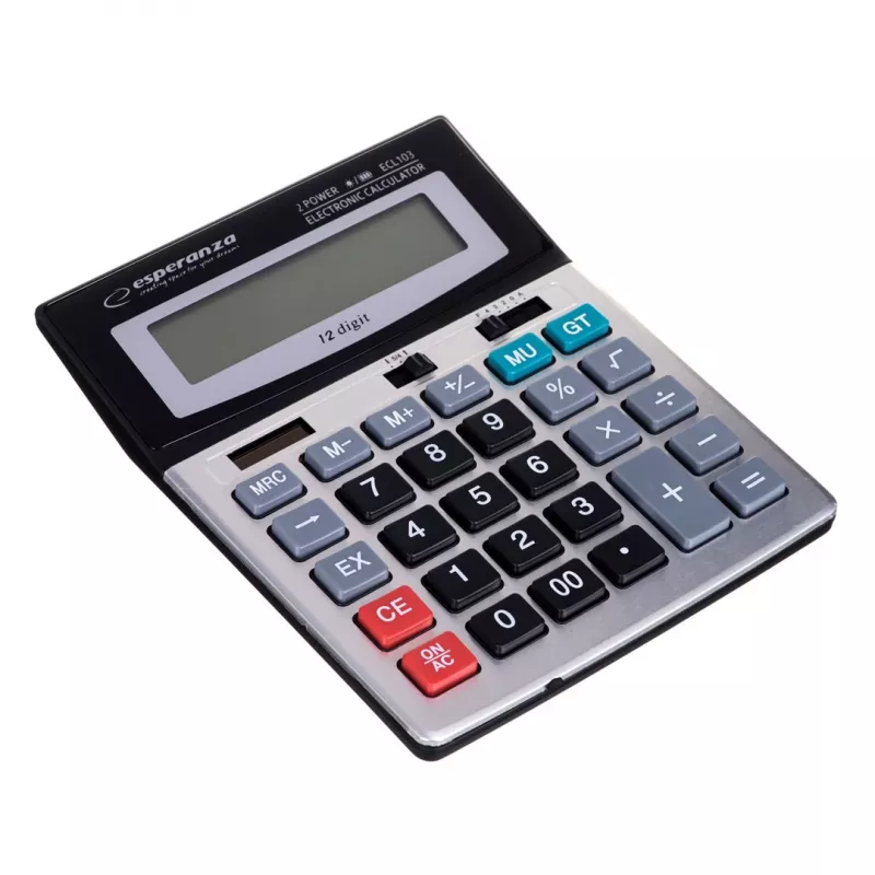 Esperanza ECL103 Taschenrechner Desktop Basic Schwarz, Grau