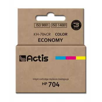 Farbtintenpatrone ACTIS KH-704CR kompatibel für HP 704, farbstoffbasiert CMY 9 ml, Standardreichweite, Einzelpackung
