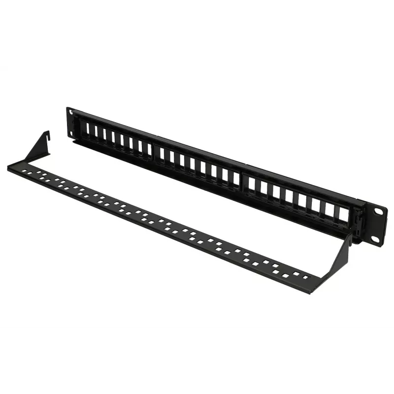 Patchpanel Extralink 24-Port U/UTP (UTP) modular, 1U, schwarz, 482,6 mm Breite