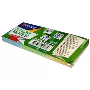 Haftnotizen FORPUS FO42073, 40×50 mm, 3 Pastellfarben, Block