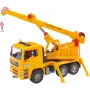 Kran-LKW BRUDER MAN BR-02754, ABS-Konstruktion, gelb, für Kinder ab 4 Jahren (ohne Licht- und Soundmodul)