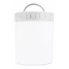 Manhattan Sound Science Bluetooth-Lautsprecher, 5 Stunden Wiedergabezeit, Reichweite 10 m, microSD-Kartenleser (32 GB), Aux 3,5-mm-Anschluss, Ausgang 3 W, USB-A-Ladekabel inklusive, 1200-mAh-Akku, Bluetooth v5, integrierter Aufhänger, Weiß, 3 Jahre Garantie