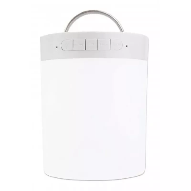 Manhattan Sound Science Bluetooth-Lautsprecher, 5 Stunden Wiedergabezeit, Reichweite 10 m, microSD-Kartenleser (32 GB), Aux 3,5-mm-Anschluss, Ausgang 3 W, USB-A-Ladekabel inklusive, 1200-mAh-Akku, Bluetooth v5, integrierter Aufhänger, Weiß, 3 Jahre Garantie