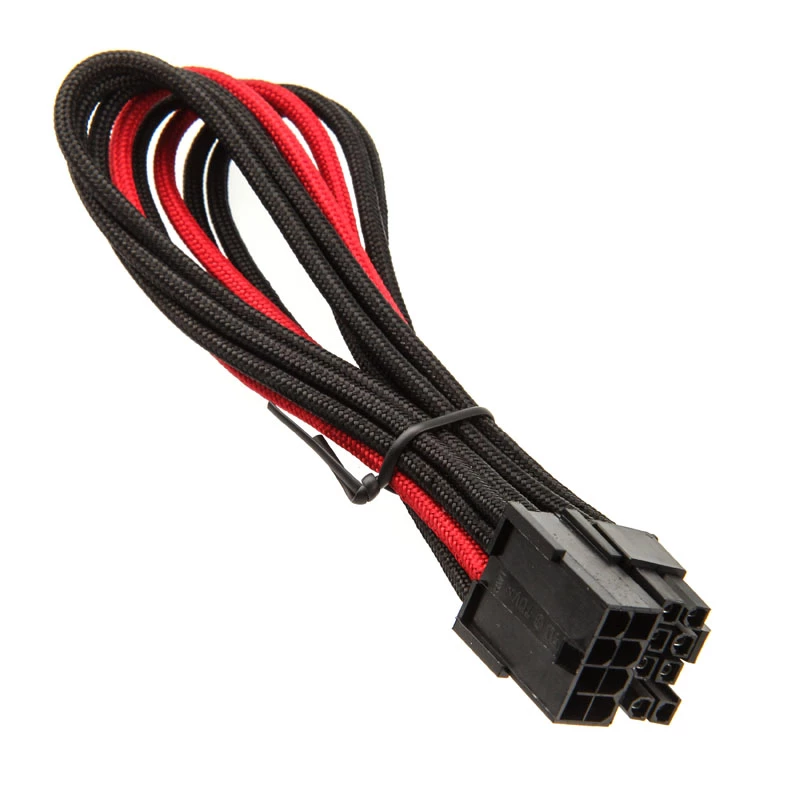 SilverStone PCIe-8-Pin-auf-PCIe-6+2-Pin-Kabel, 250 mm – schwarz/rot