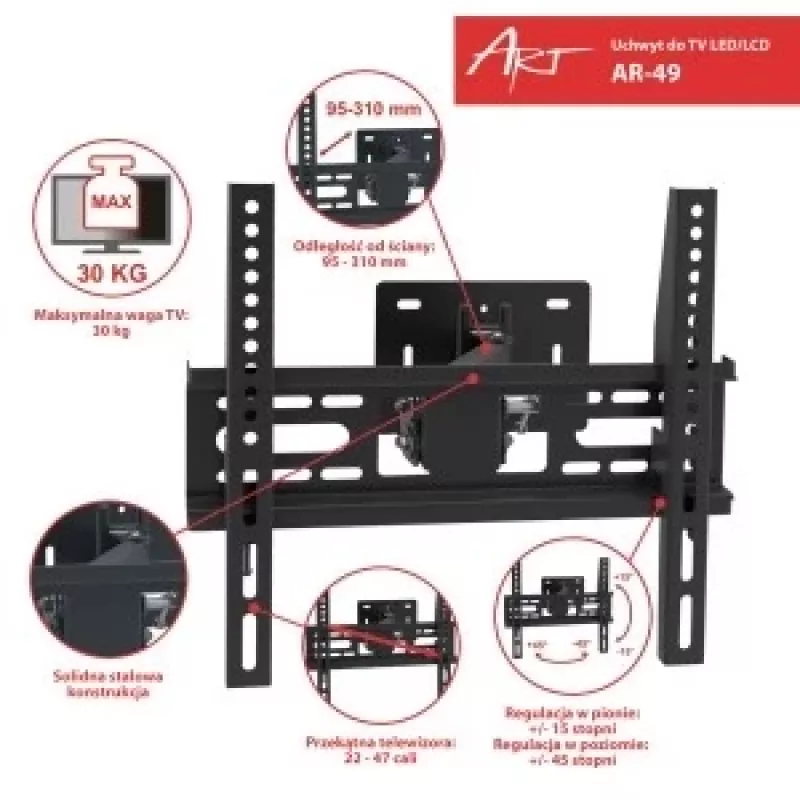 LCD-Halterung AR-49 22-47'' 30KG