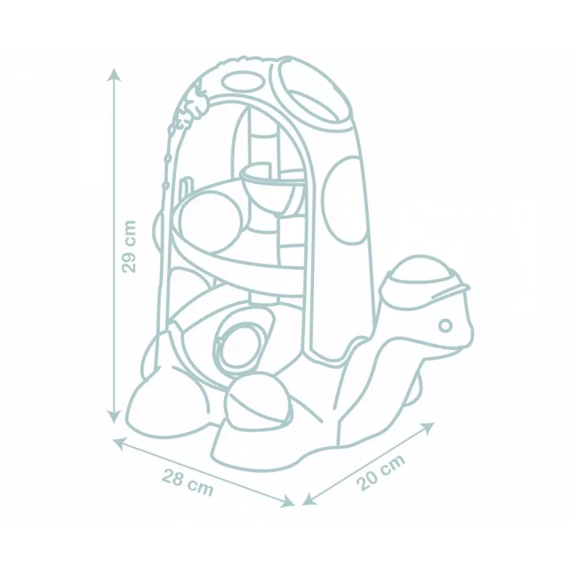 Kugelbahn Smoby Dickie Little Kugelbahn Schildkröte buntes Design für Kleinkinder
