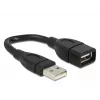 USB-Kabel DeLOCK 15cm USB 2.0 USB A Schwarz