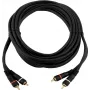 Audio Cinch Kabel Omnitronic 30209382 2x2, 15 m Länge, RCA Stecker auf Stecker, Stereosignal
