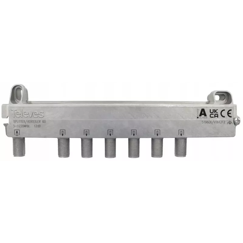 Splitter Televes 6-fach VT612FZ 5–1218 MHz 12 dB