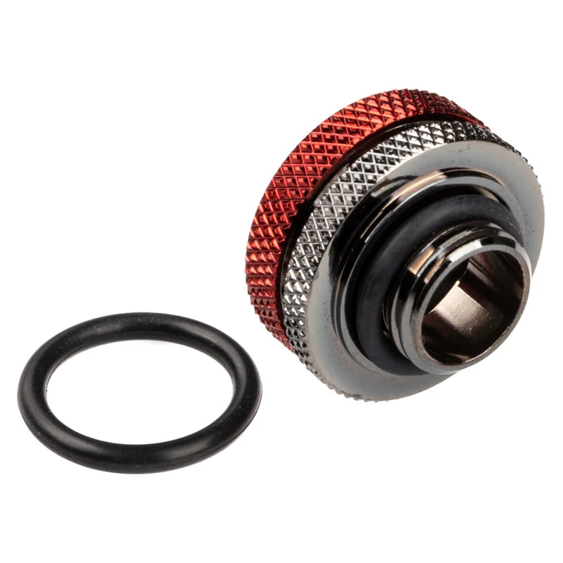 BitsPower Multi-Link Adapter gerade G1/4 Zoll AG auf 16 mm AD Hardtube, glänzend schwarz