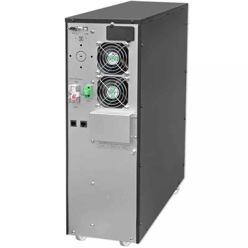 Qoltec 52284 USV unterbrechungsfreie Stromversorgung | 10kVA | 10000W | Leistungsfaktor 1,0 | LCD | EPO | USB | Online