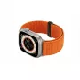 Armband GUAN Premium Pro für Apple Watch 42/44/45/46/49 mm — Orange Schwarz, verstellbares Armband