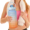 Extralink Motivations-Trinkflasche, 2000 ml Sport-Trinkflasche, Blau-Orange, BUT-993