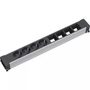 Stromverteiler 4 AC-Steckdosen Bachmann 909.007 Schwarz Silber