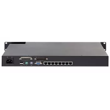 KVM-Switch APC KVM0108A, 8-Port PS/2 VGA, 1U Rack, 1600x1200, schwarz