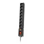 Steckdosenleiste LESTAR LXA 816 G-A K Schwarz 8 AC-Steckdosen 230 V