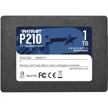 2,5 Zoll SATA III SSD PATRIOT P210 1 TB – 500 MB/s Lesen, 400 MB/s Schreiben, 7 mm Höhe