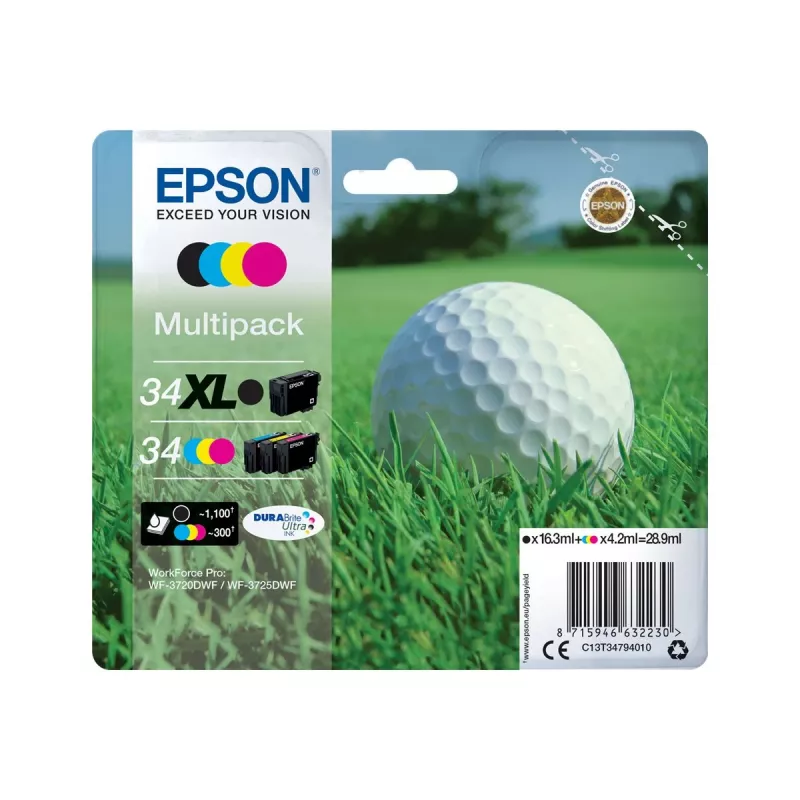 Epson Golf ball T3479 Tintenpatrone 1 Stück Original Schwarz, Cyan, Magenta, Gelb