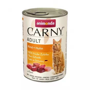 ANIMONDA Carny Adult Rind und Huhn - Nassfutter für Katzen - 400g