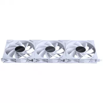 PHANTEKS NV Series NV7 E-ATX-Gehäuse, gehärtetes Glas, ARGB - Weiß & M25 Gen2 PWM D-RGB-Lüfter 3er-Pack - Reverse Blade, 140 mm + DRGB-Kit