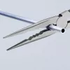 KNIPEX Long Reach Needle Nose Pliers with transverse profiles