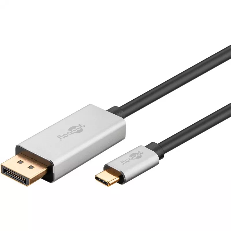 Goobay | USB-C auf DisplayPort Adapterkabel | 60176 | Typ-C | DisplayPort | USB-C auf DisplayPort | 2 m