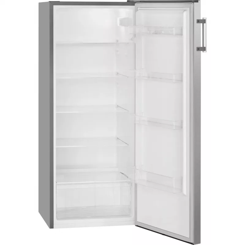 Freistehender Kühlschrank BOMANN VS 7316 IX, 242 L, Edelstahl, Energieklasse E, 5 Glaseinlegeböden