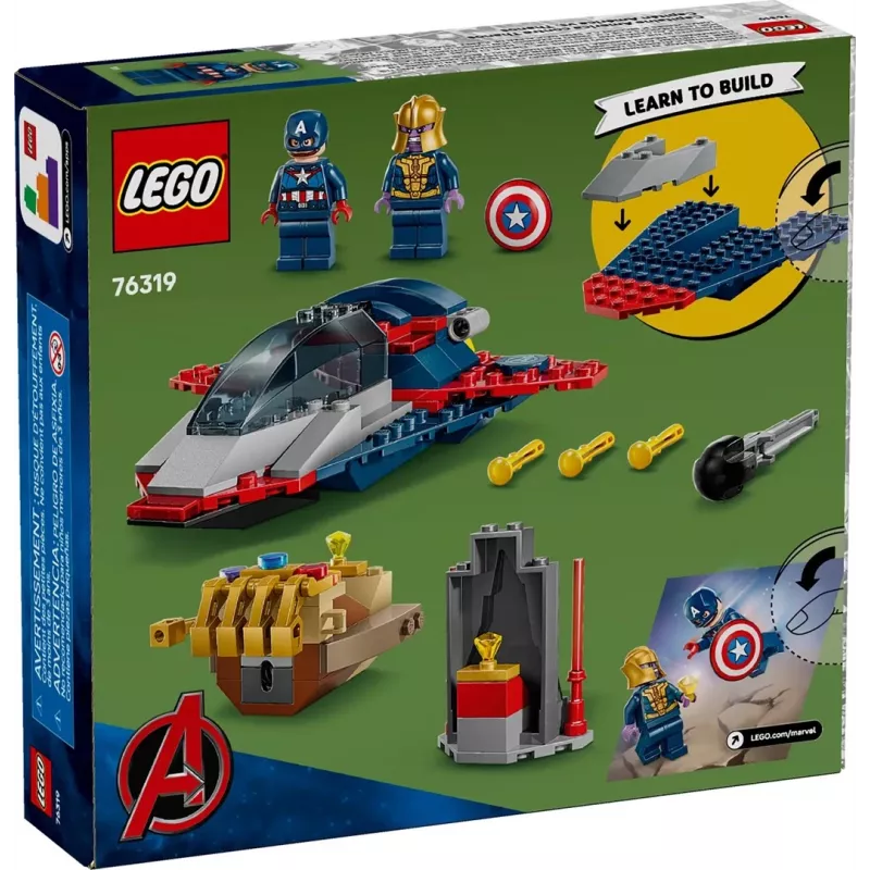 Bauset LEGO Marvel Super Heroes Captain America Thanos 76319 — 107 Teile, 2 Minifiguren, Alter 4+