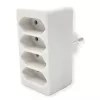 Steckdosenleiste Bachmann 921.273 – 4× Euro-Steckdosen, weißes PVC