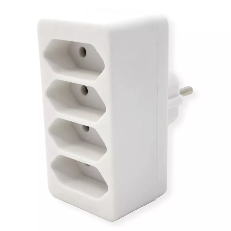 Steckdosenleiste Bachmann 921.273 – 4× Euro-Steckdosen, weißes PVC