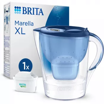 Brita Marella XL Wasserfilterkanne mit Maxtra+ Filter Blau