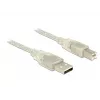 USB-Kabel DeLOCK 83895 USB 2.0 3m USB A USB B Transparent