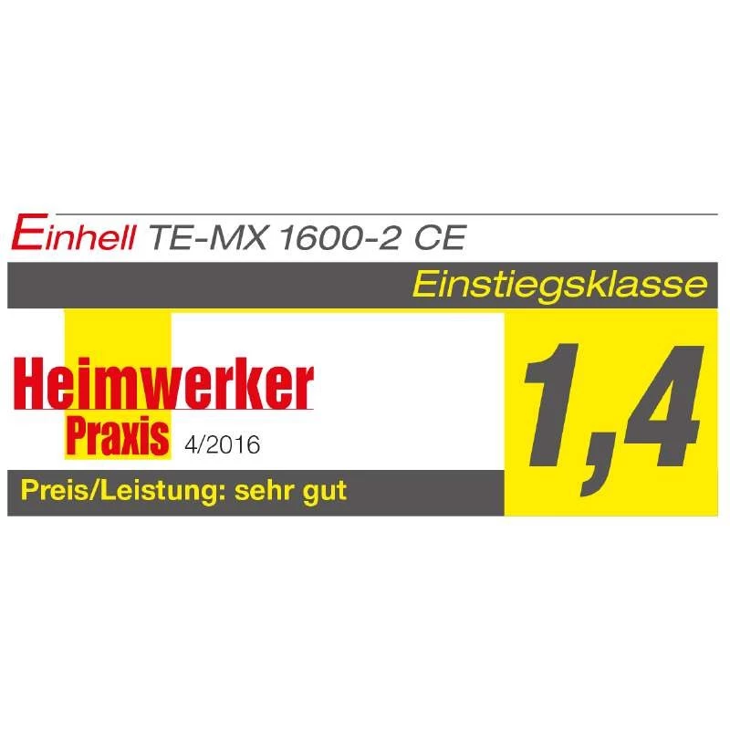 Einhell TE-MX 1600-2 CE - Mörtel - Farbe - Pulver - Schwarz - Rot - M14 - Ergonomisch - 750 RPM - 1600 W