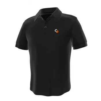 Poloshirt GamersWear ComputerBase Polo Schwarz Größe S — Herren-Gaming-Polo, schwarz, atmungsaktiver Stoff